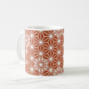 Taza De Café Patrón japonés Asanoha - terracota