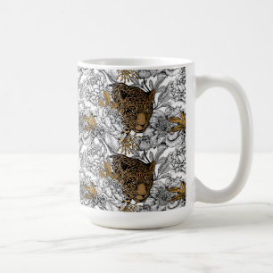Taza De Café Patrón Leopard & Peonies