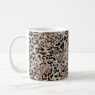 Taza De Café Patrón leopardo, patrón jaguar, piel animal