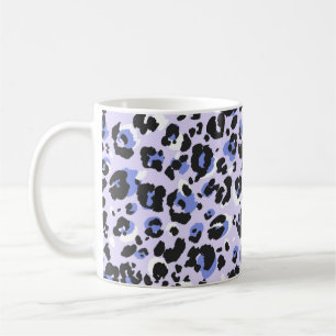 Taza De Café Patrón leopardo sin fisuras. Textura de piel morad
