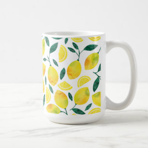 Taza De Café Patrón limón color agua amarillo