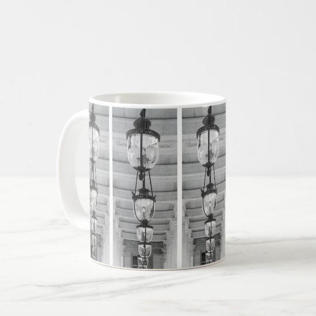 Taza De Café Patrón mental monocromo (Anverso izquierdo)