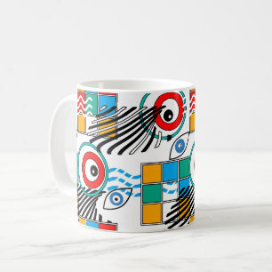 Taza De Café Patrón moderno abstracto creativo multicolor