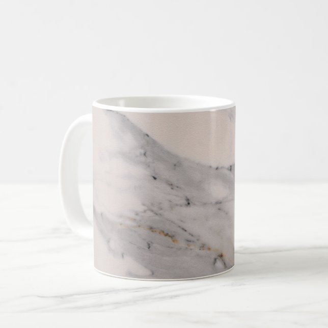 Taza De Café Patrón moderno de mármol rosa y negro (Anverso izquierdo)