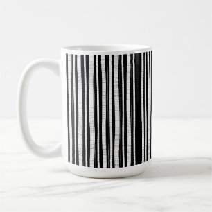 Taza De Café Patrón Moderno de Rayas Verticales