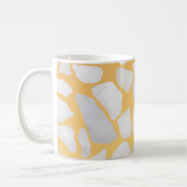 Taza De Café Patrón moderno de Terrazzo Blanco Naranja