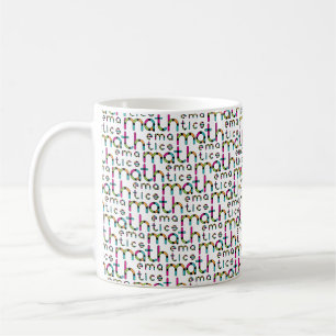 Taza De Café Patrón moderno de tipografía matemática