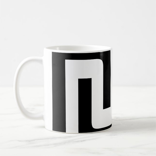 Taza De Café Patrón moderno negro y blanco 4Jack (Izquierda)