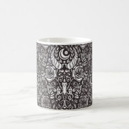 Taza De Café Patrón monocromo gótico