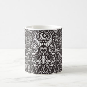 Taza De Café Patrón monocromo gótico