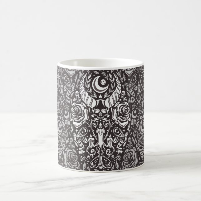 Taza De Café Patrón monocromo gótico (Centro)