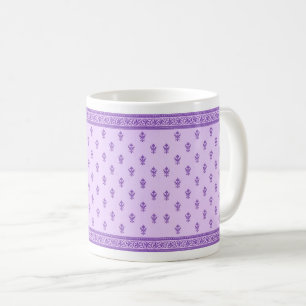 Taza De Café Patrón morado floral