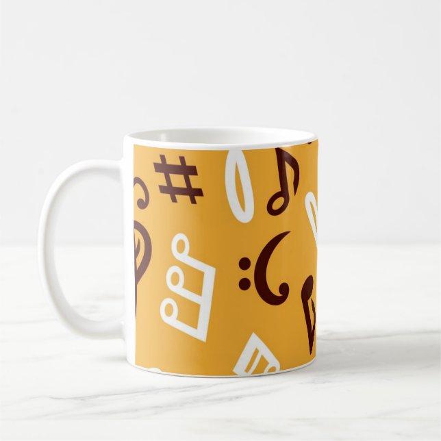 Taza De Café Patrón musical (Izquierda)