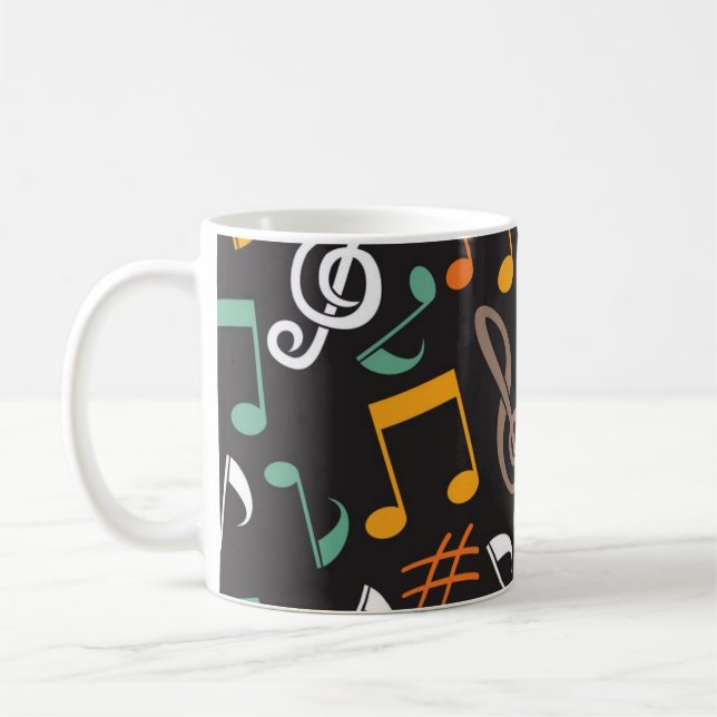 Taza De Café Patrón musical (Izquierda)