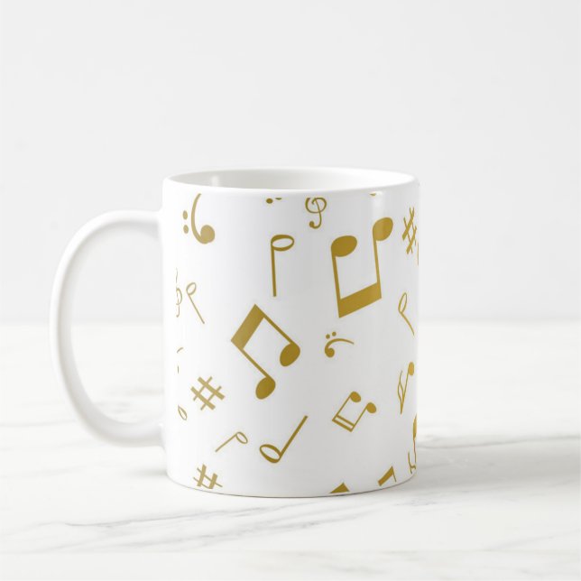 Taza De Café Patrón musical (Izquierda)