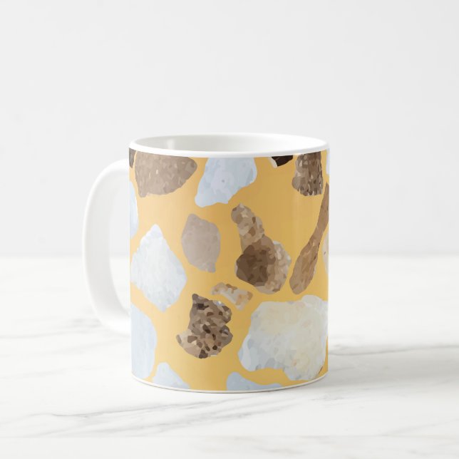 Taza De Café Patrón naranja Brown Terrazzo (Anverso izquierdo)
