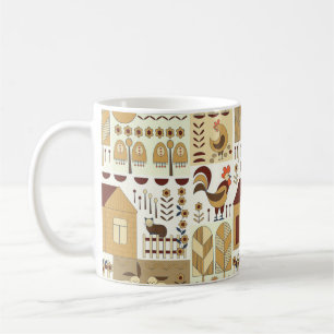 Taza De Café Patrón natural, cottagecore, jardinería. Alambre,