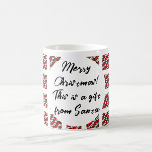 Taza De Café Patrón navideño de caramelo rojo y blanco Mikitez