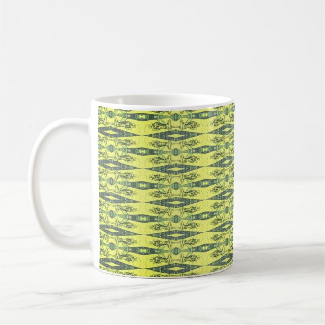 Taza De Café Patrón negro y amarillo (Izquierda)