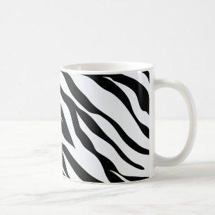 Taza De Café Patrón negro y blanco de cebra