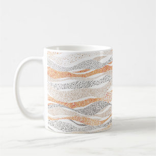 Taza De Café Patrón ondulado sin fisuras en estilo de puntillis