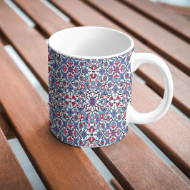 Taza De Café Patrón Ornamental de Azulejos Turcos 
