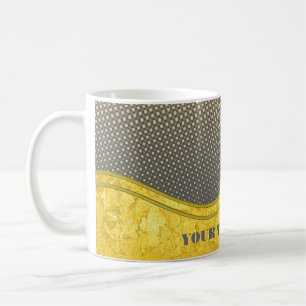 Taza De Café Patrón ORO PURO / hoja de oro + tu foto y texto