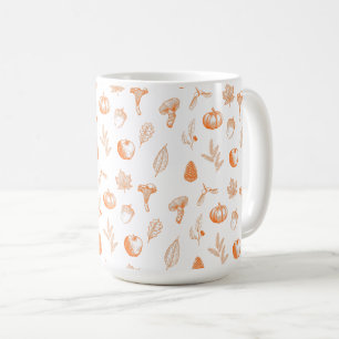 Taza De Café Patrón Otoñal Acogedor