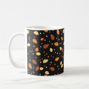 Taza De Café Patrón otoño de hojas de otoño