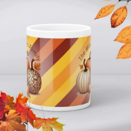 Taza De Café Patrón personalizado de cucharadita de calabaza