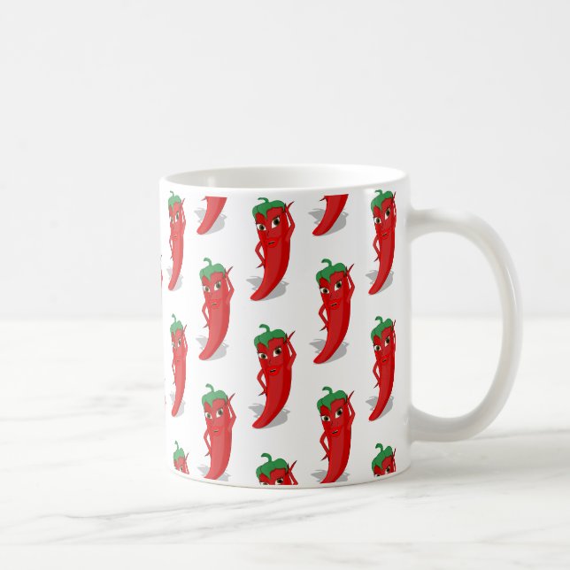 Taza De Café Patrón Personalizado de la diva de pepino rojo (Derecha)