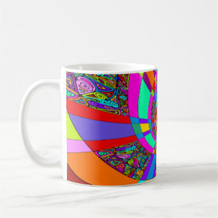 Taza De Café Patrón Pintado A Mano Y Digitalmente Art. 3