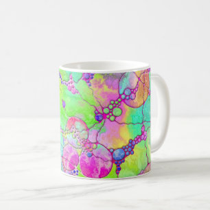 Taza De Café Patrón Pintado A Mano Y Digitalmente Art. 41