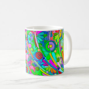 Taza De Café Patrón Pintado A Mano Y Digitalmente Artículo 18