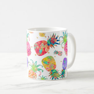 Taza De Café Patrón PixDezines Aloha Pineapples