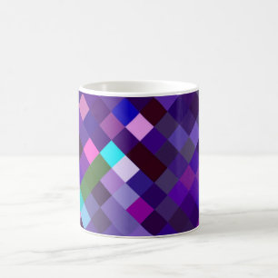 Taza De Café Patrón Pixelado - Púrpura