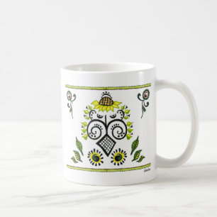 Taza De Café Patrón popular del girasol por Alexandra Cook
