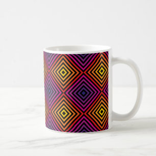 Taza De Café Patrón psicodélico de Chevron Arcoiris
