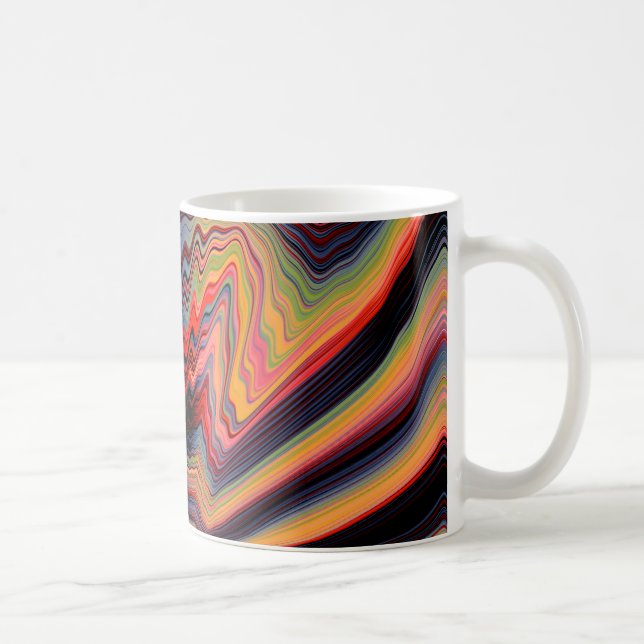 Taza De Café Patrón psicodélico vintage (Derecha)