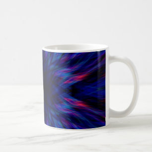 Taza De Café Patrón púrpura y azul