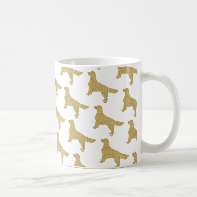 Taza De Café Patrón purpurina Golden Retriever (Derecha)