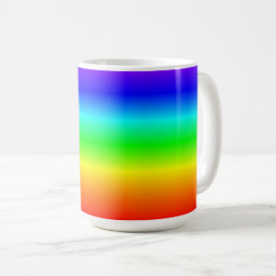 Taza De Café Patrón rayado de gradiente arcoiris colorido