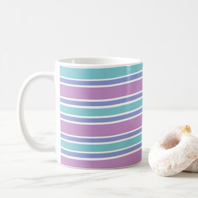 Taza De Café Patrón rayado Pastel (Con donut)