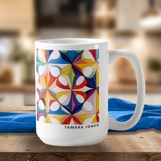 Taza De Café Patrón resumen geométrico de Bauhaus#3 ID1068 (Subido por el creador)