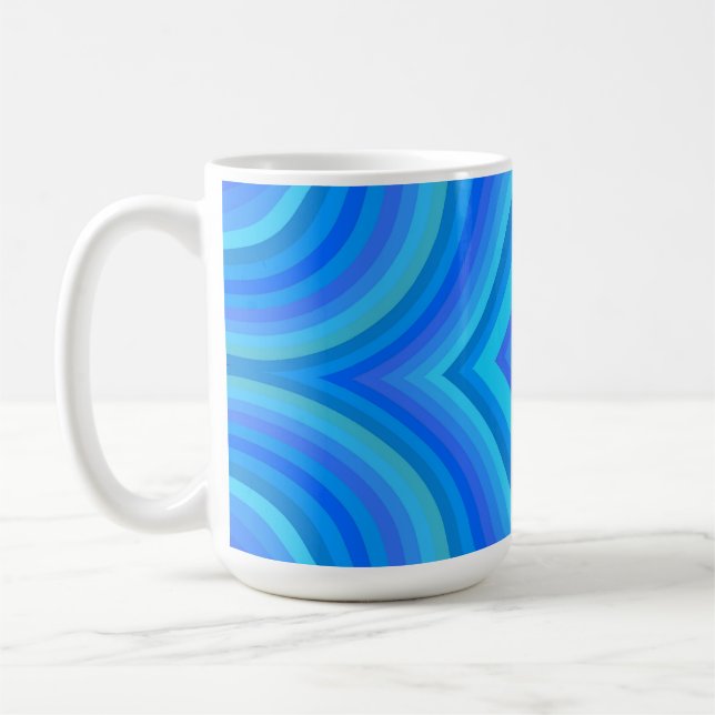 Taza De Café Patrón retro azul (Izquierda)