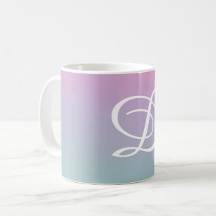 Taza De Café patrón retro de gradiente color minimalista y eleg