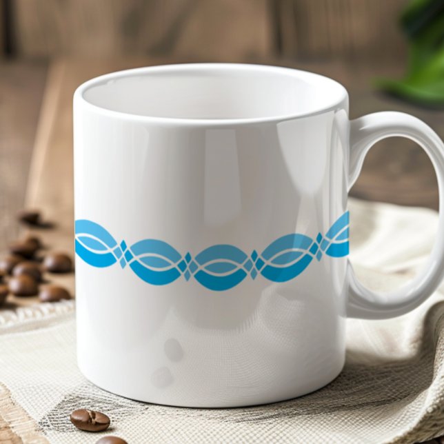 Taza De Café Patrón Retro Minimalista Personalizable (Subido por el creador)