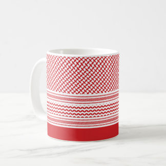 Taza De Café Patrón rojo estilo Hatta de Jordania