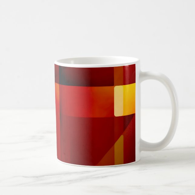 Taza De Café Patrón rojo y amarillo (Derecha)