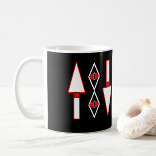 Taza De Café Patrón rojo y negro, inspiración de tendencia